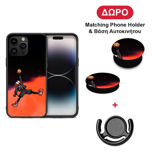 Basketball Hero - iPhone 15 Pro Max θήκη + Δώρο Phone Holder & Βάση Αυτοκινήτου