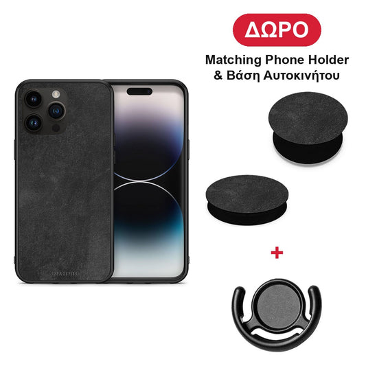 Color Black Slate - iPhone 15 Pro Max θήκη + Δώρο Phone Holder & Βάση Αυτοκινήτου