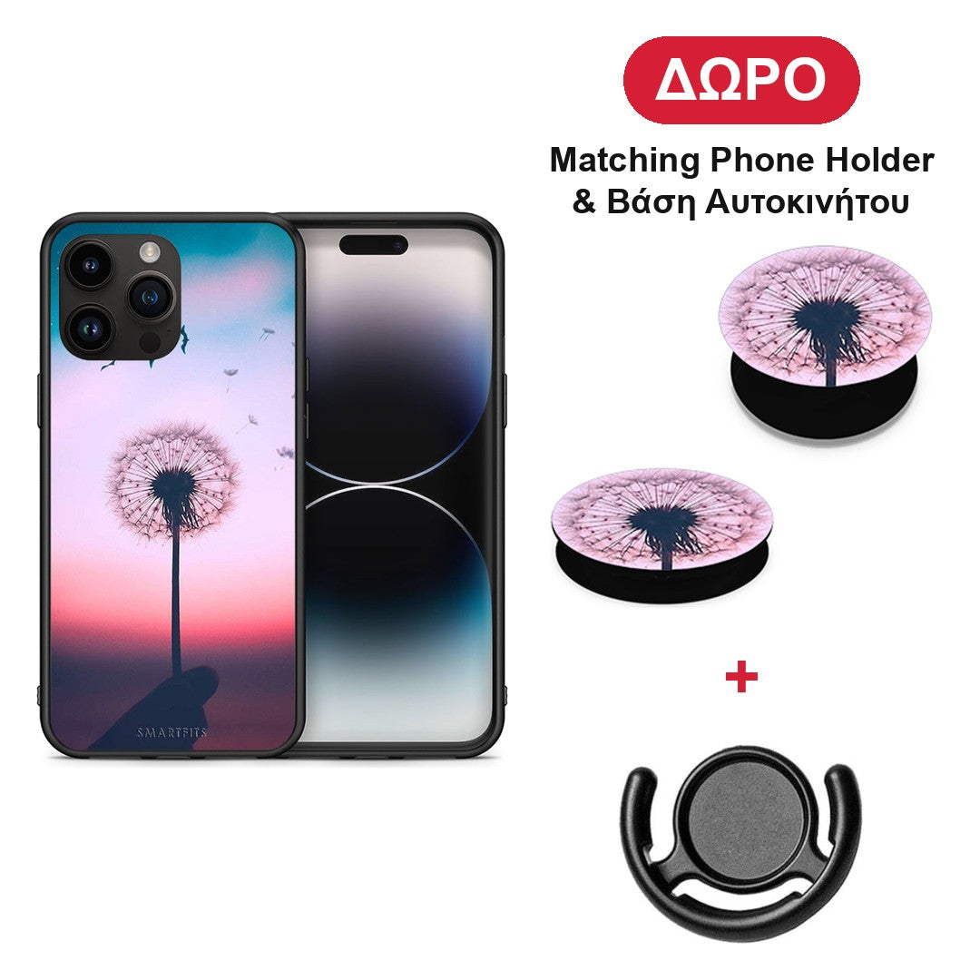 Boho Wish - iPhone 15 Pro Max θήκη + Δώρο Phone Holder & Βάση Αυτοκινήτου