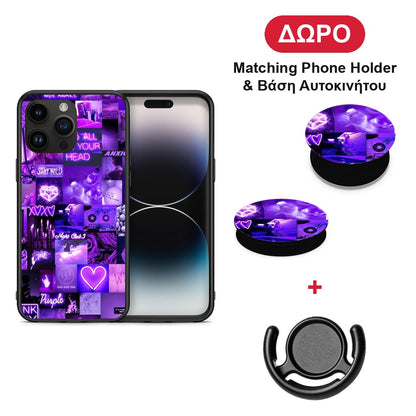 Collage Stay Wild - iPhone 15 Pro Max θήκη + Δώρο Phone Holder & Βάση Αυτοκινήτου