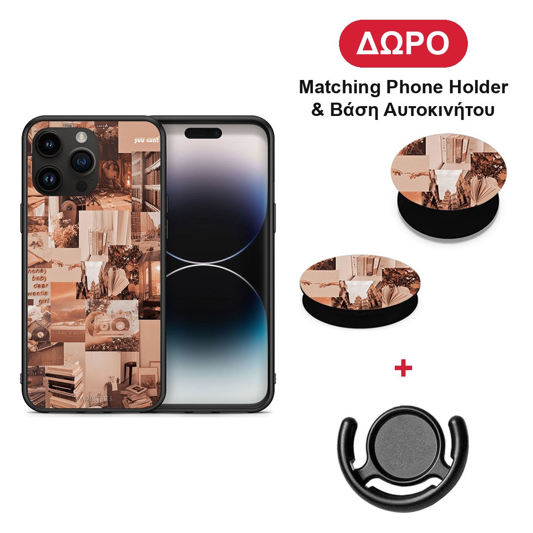 Collage You Can - iPhone 15 Pro Max θήκη + Δώρο Phone Holder & Βάση Αυτοκινήτου