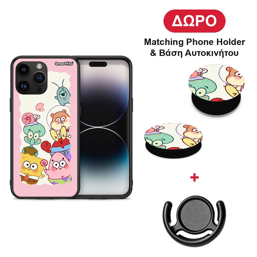 Cute Companion - iPhone 15 Pro Max θήκη + Δώρο Phone Holder & Βάση Αυτοκινήτου