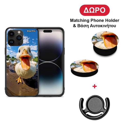 Duck Face - iPhone 15 Pro Max θήκη + Δώρο Phone Holder & Βάση Αυτοκινήτου