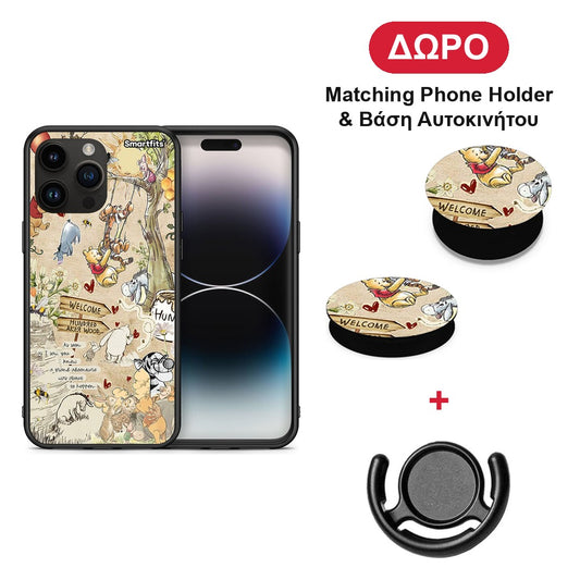 Happy Friends - iPhone 15 Pro Max θήκη + Δώρο Phone Holder & Βάση Αυτοκινήτου