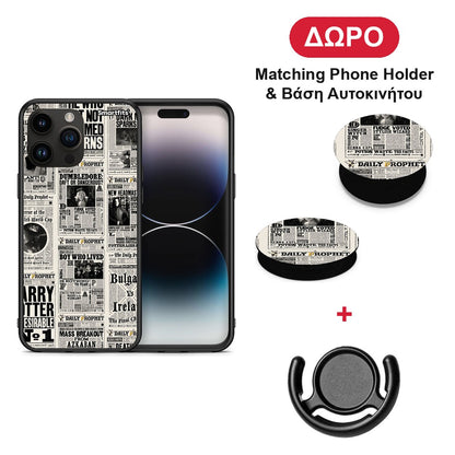 Harry Paper - iPhone 15 Pro Max θήκη + Δώρο Phone Holder & Βάση Αυτοκινήτου