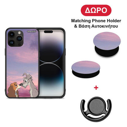 Lady And Tramp - iPhone 15 Pro Max θήκη + Δώρο Phone Holder & Βάση Αυτοκινήτου