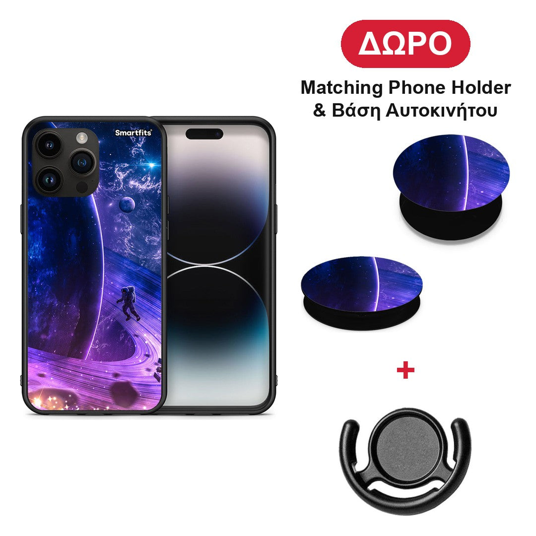 Lost Astronaut - iPhone 15 Pro Max θήκη + Δώρο Phone Holder & Βάση Αυτοκινήτου