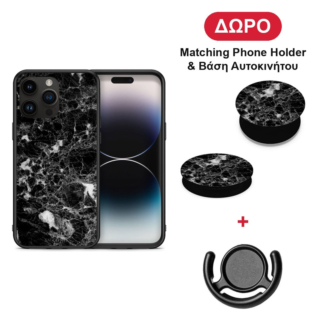Marble Male - iPhone 15 Pro Max θήκη + Δώρο Phone Holder & Βάση Αυτοκινήτου