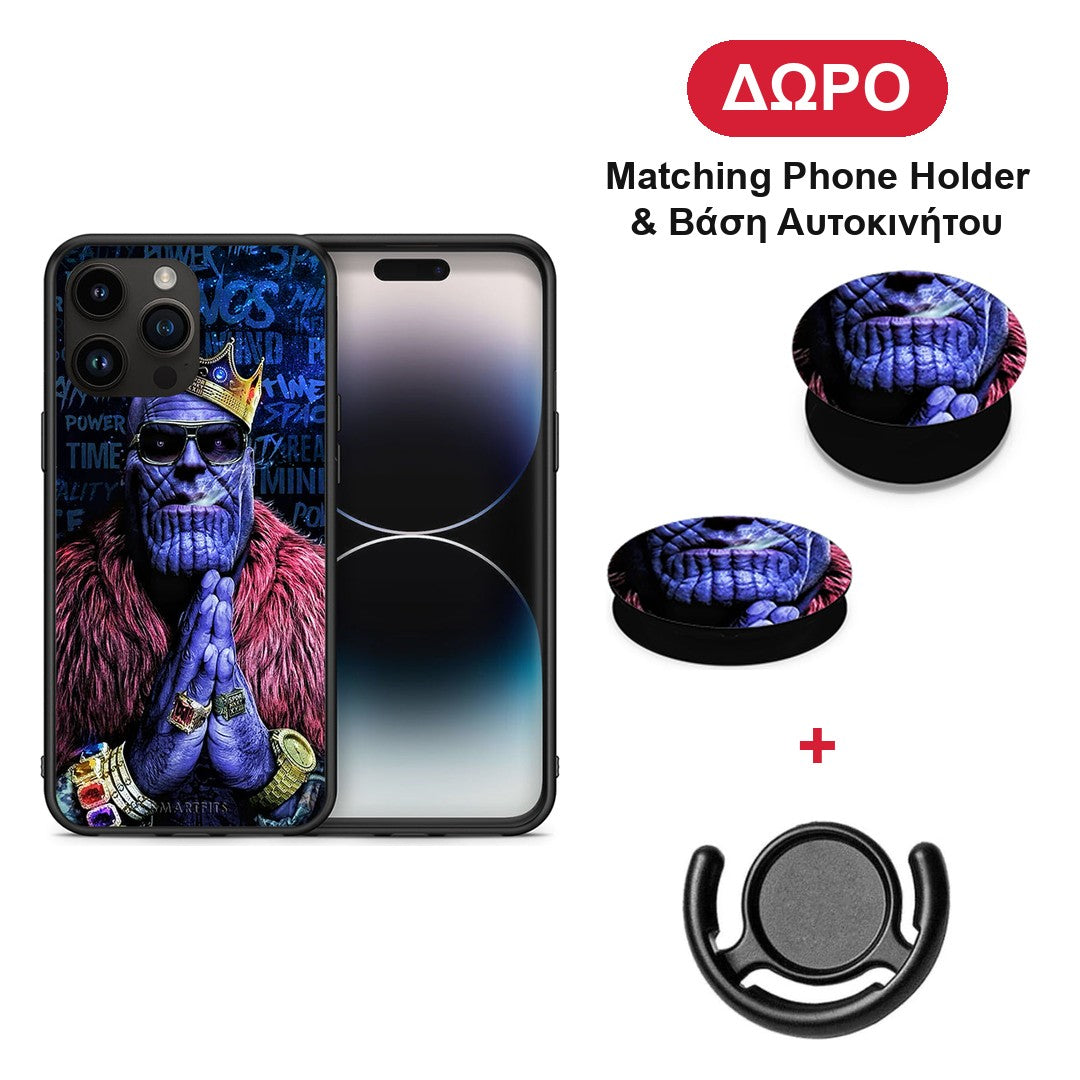 PopArt Thanos - iPhone 15 Pro Max θήκη + Δώρο Phone Holder & Βάση Αυτοκινήτου