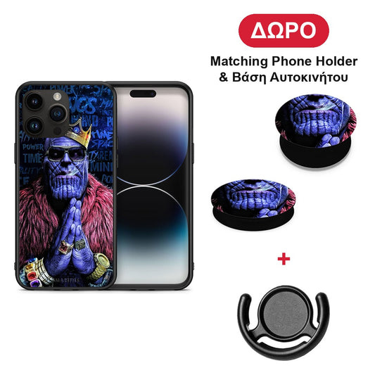 PopArt Thanos - iPhone 15 Pro Max θήκη + Δώρο Phone Holder & Βάση Αυτοκινήτου