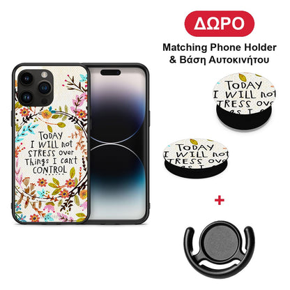 Stress Over - iPhone 15 Pro Max θήκη + Δώρο Phone Holder & Βάση Αυτοκινήτου
