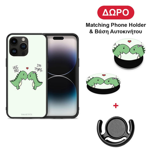 Valentine Rex - iPhone 15 Pro Max θήκη + Δώρο Phone Holder & Βάση Αυτοκινήτου