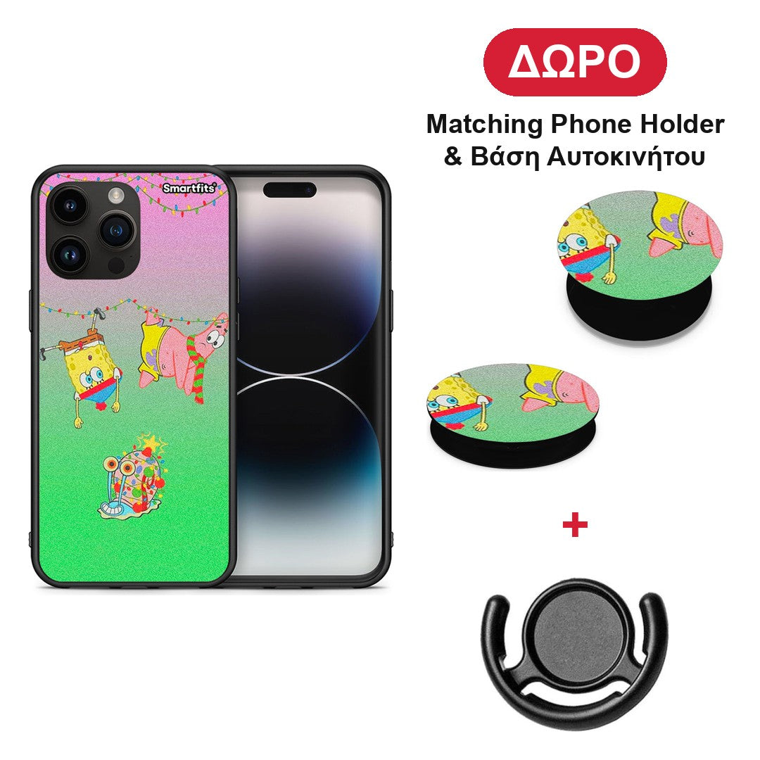 Xmas Lights - iPhone 15 Pro Max θήκη + Δώρο Phone Holder & Βάση Αυτοκινήτου
