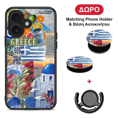 All Greek - iPhone 16 θήκη + Δώρο Phone Holder & Βάση Αυτοκινήτου