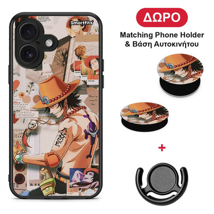 Anime Collage - iPhone 16 θήκη + Δώρο Phone Holder & Βάση Αυτοκινήτου
