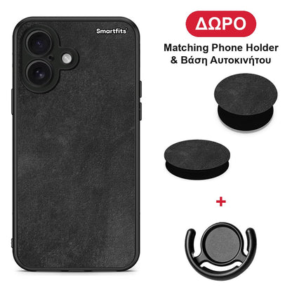 Color Black Slate - iPhone 16 θήκη + Δώρο Phone Holder & Βάση Αυτοκινήτου