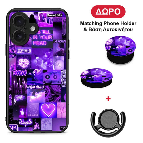 Collage Stay Wild - iPhone 16 θήκη + Δώρο Phone Holder & Βάση Αυτοκινήτου