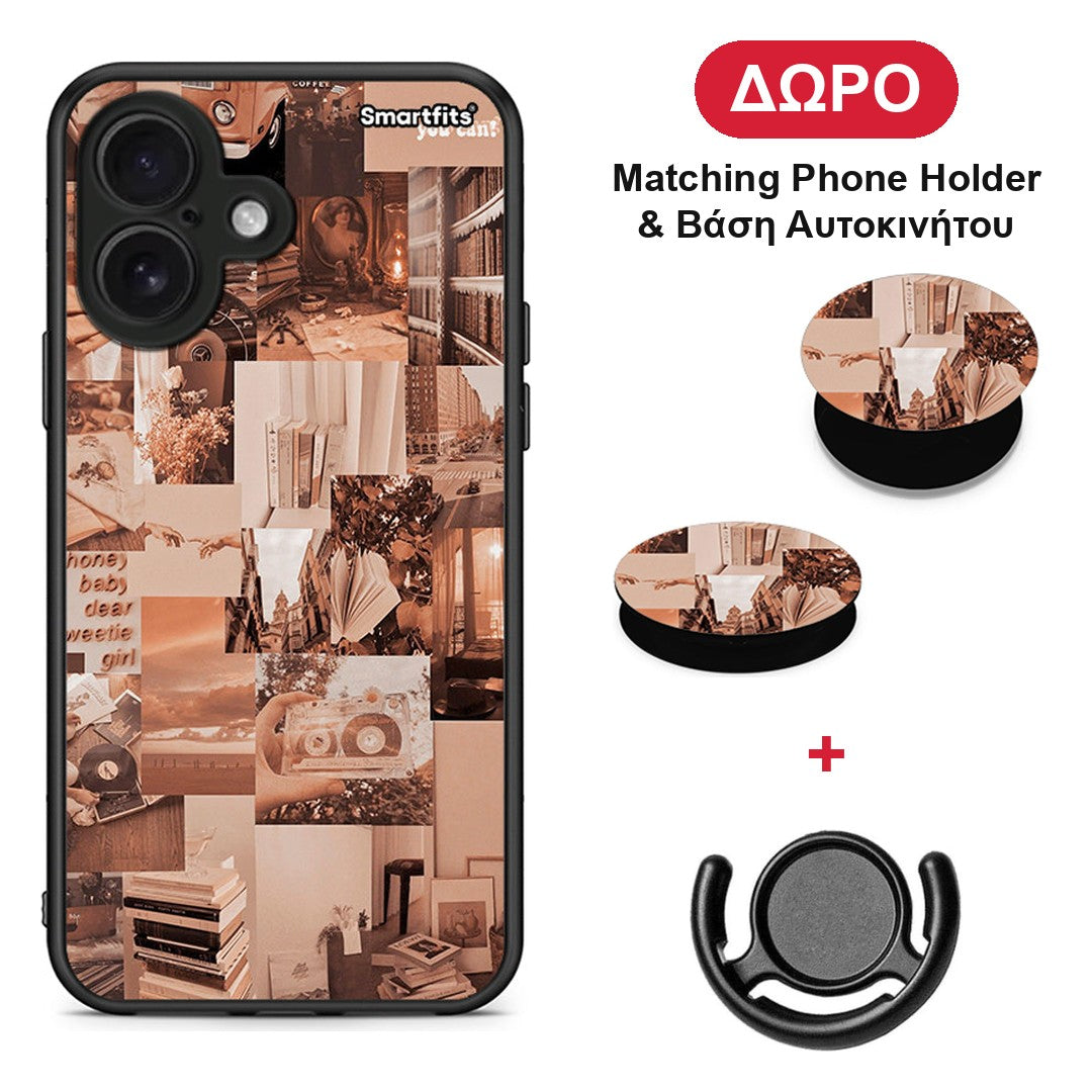 Collage You Can - iPhone 16 θήκη + Δώρο Phone Holder & Βάση Αυτοκινήτου