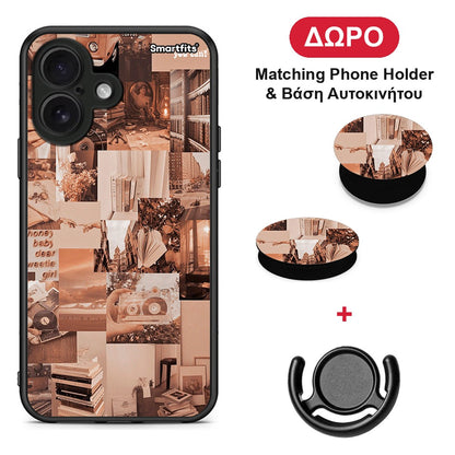 Collage You Can - iPhone 16 θήκη + Δώρο Phone Holder & Βάση Αυτοκινήτου