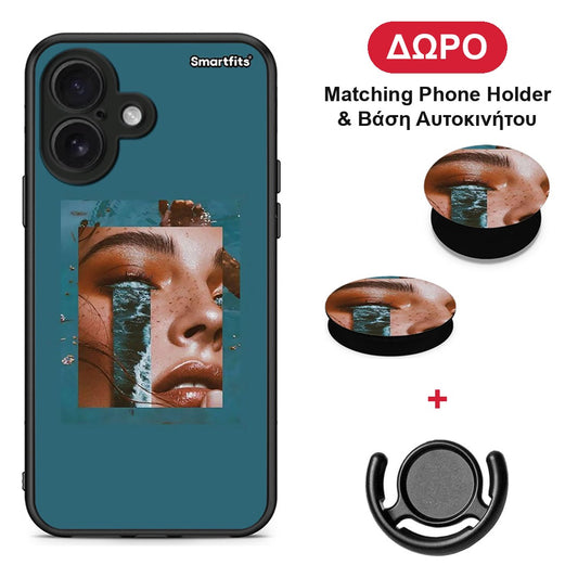 Cry An Ocean - iPhone 16 θήκη + Δώρο Phone Holder & Βάση Αυτοκινήτου
