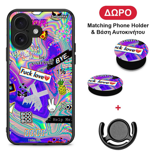 Game Over - iPhone 16 θήκη + Δώρο Phone Holder & Βάση Αυτοκινήτου