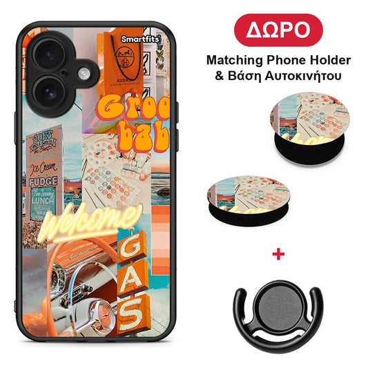 Groovy Babe - iPhone 16 θήκη + Δώρο Phone Holder & Βάση Αυτοκινήτου