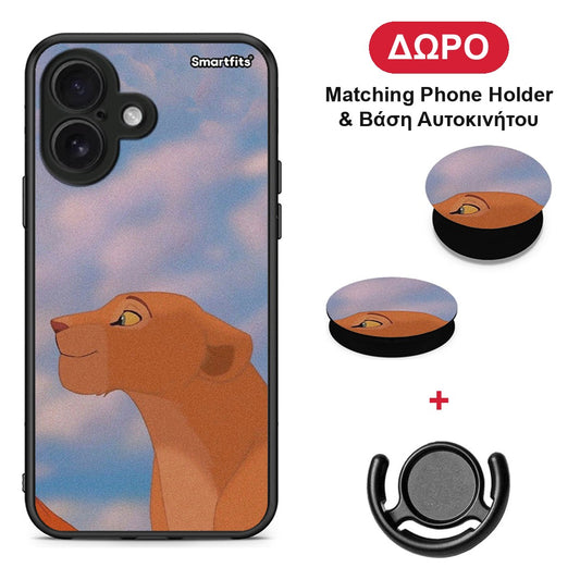 Lion Love 2 - iPhone 16 θήκη + Δώρο Phone Holder & Βάση Αυτοκινήτου
