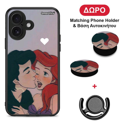 Mermaid Couple - iPhone 16 θήκη + Δώρο Phone Holder & Βάση Αυτοκινήτου