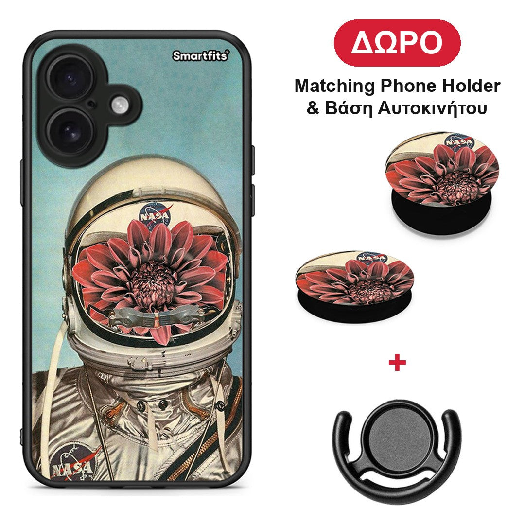 Nasa Bloom - iPhone 16 θήκη + Δώρο Phone Holder & Βάση Αυτοκινήτου