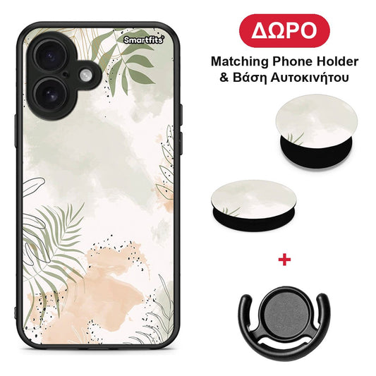 Nude Plants - iPhone 16 θήκη + Δώρο Phone Holder & Βάση Αυτοκινήτου