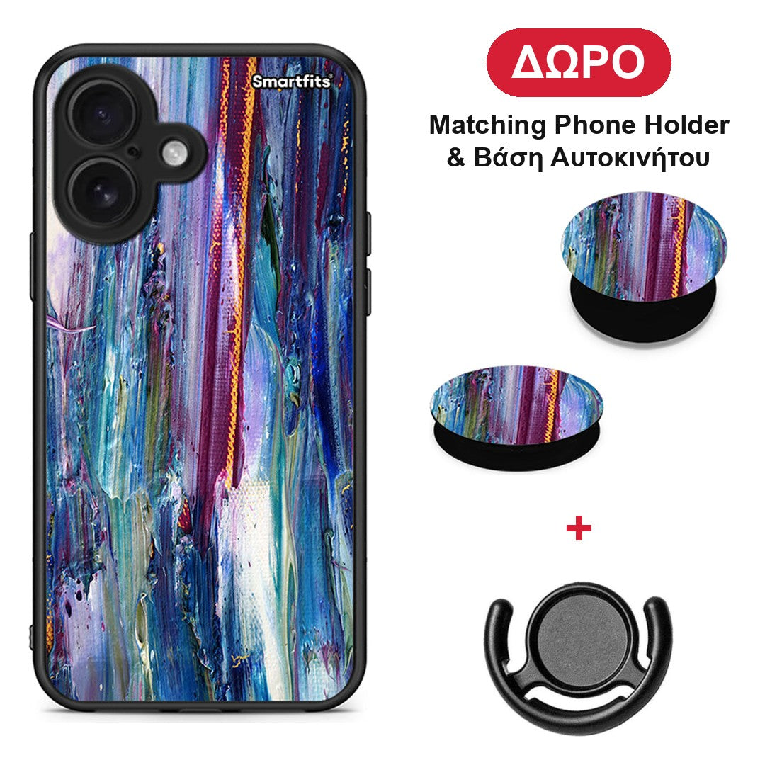 Paint Winter - iPhone 16 θήκη + Δώρο Phone Holder & Βάση Αυτοκινήτου