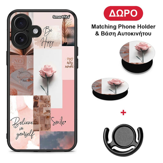 Aesthetic Collage - iPhone 16 Plus θήκη + Δώρο Phone Holder & Βάση Αυτοκινήτου