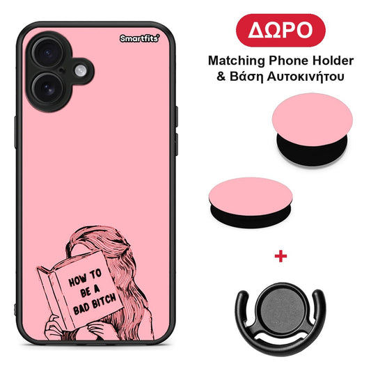 Bad Bitch - iPhone 16 Plus θήκη + Δώρο Phone Holder & Βάση Αυτοκινήτου