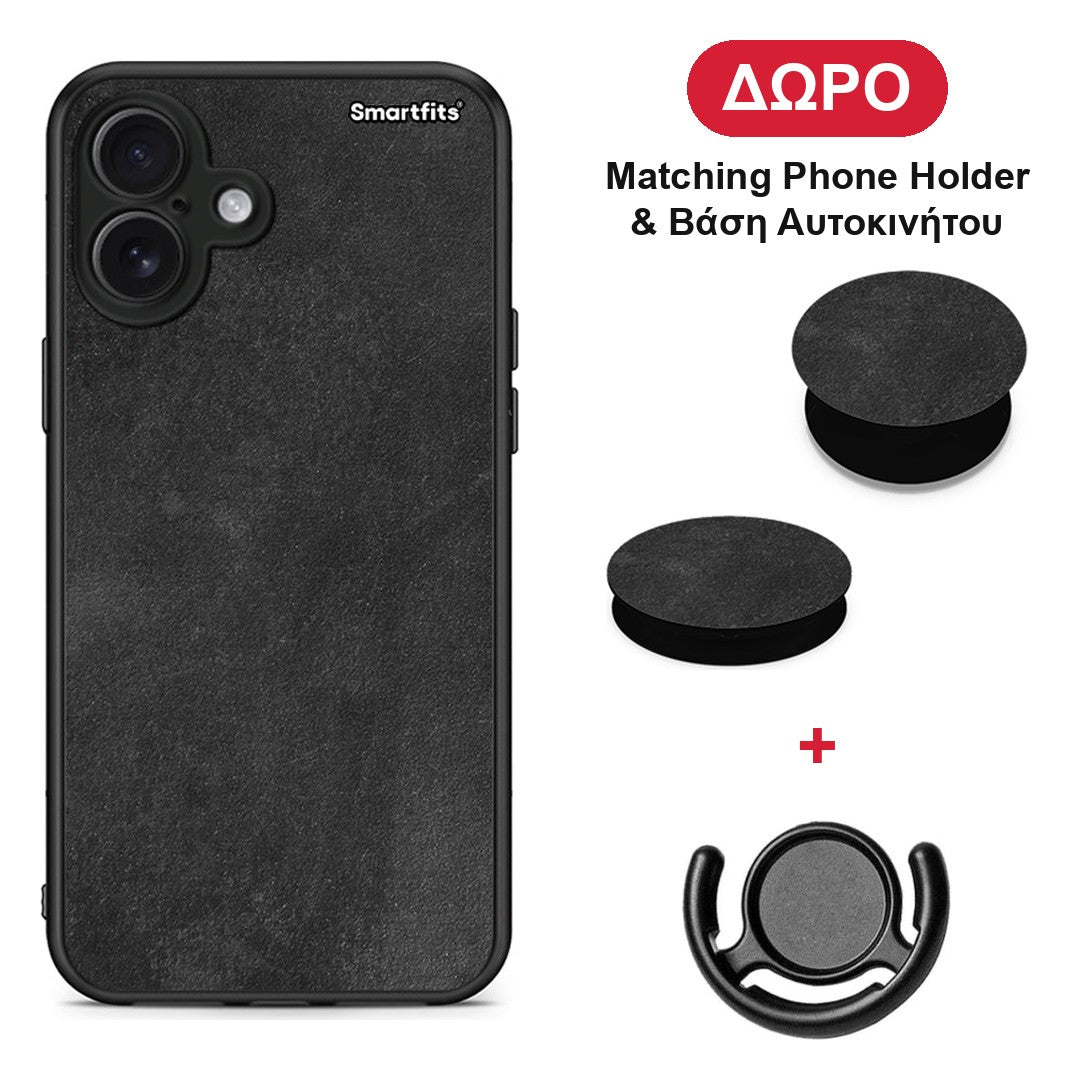 Color Black Slate - iPhone 16 Plus θήκη + Δώρο Phone Holder & Βάση Αυτοκινήτου