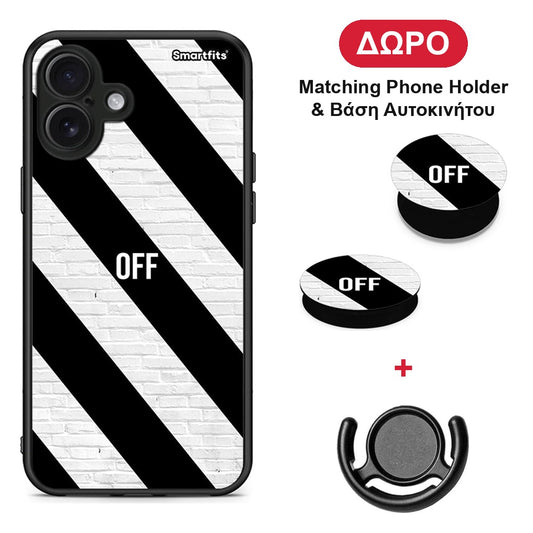 Get Off - iPhone 16 Plus θήκη + Δώρο Phone Holder & Βάση Αυτοκινήτου