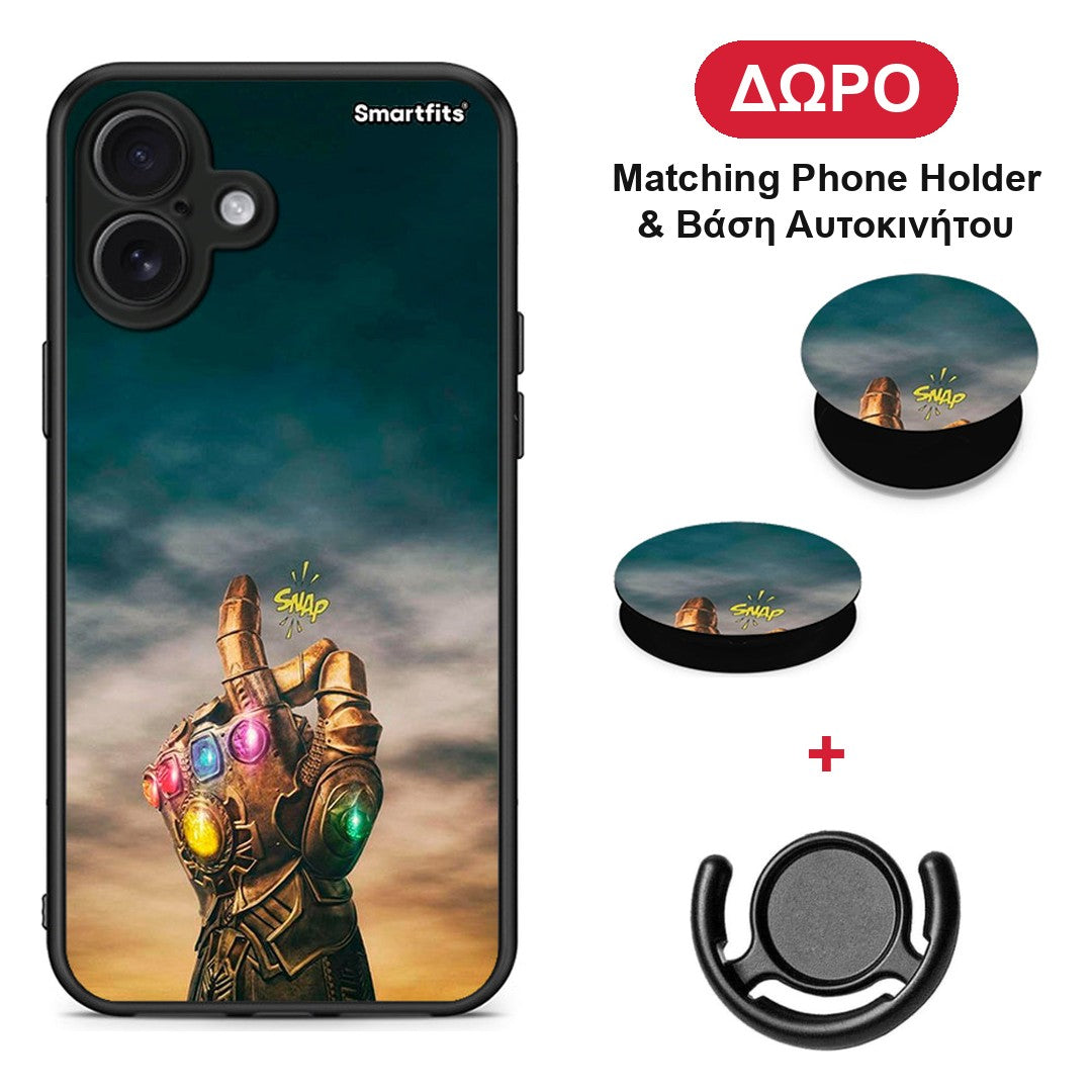 Infinity Snap - iPhone 16 Plus θήκη + Δώρο Phone Holder & Βάση Αυτοκινήτου