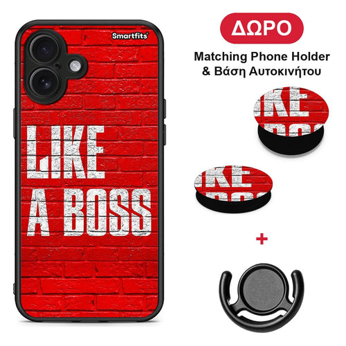 Like A Boss - iPhone 16 Plus θήκη + Δώρο Phone Holder & Βάση Αυτοκινήτου