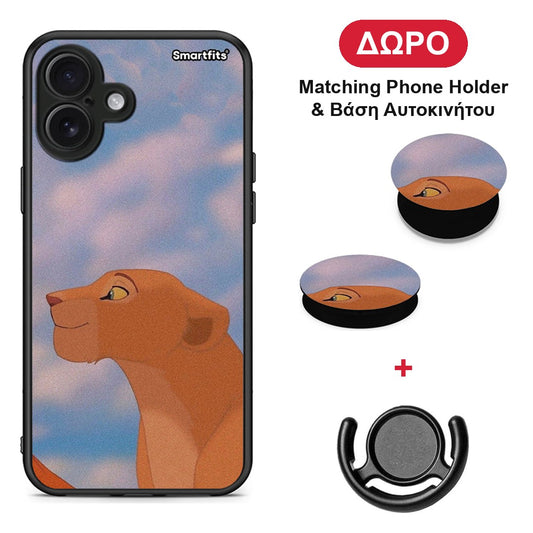 Lion Love 2 - iPhone 16 Plus θήκη + Δώρο Phone Holder & Βάση Αυτοκινήτου
