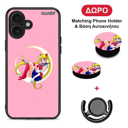 Moon Girl - iPhone 16 Plus θήκη + Δώρο Phone Holder & Βάση Αυτοκινήτου