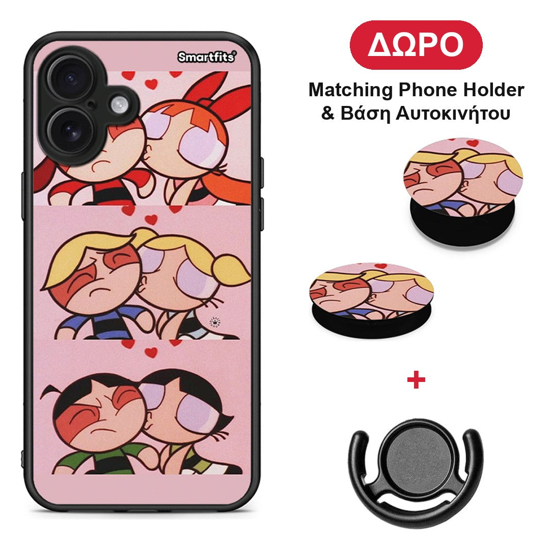 Puff Love - iPhone 16 Plus θήκη + Δώρο Phone Holder & Βάση Αυτοκινήτου