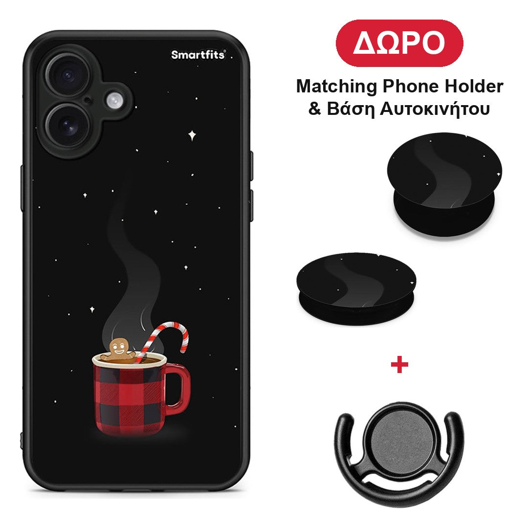 Xmas Bathing - iPhone 16 Plus θήκη + Δώρο Phone Holder & Βάση Αυτοκινήτου