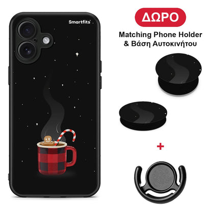 Xmas Bathing - iPhone 16 Plus θήκη + Δώρο Phone Holder & Βάση Αυτοκινήτου
