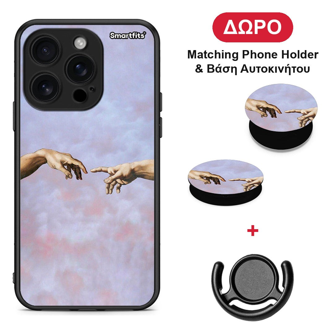 Adam Hand - iPhone 16 Pro θήκη + Δώρο Phone Holder & Βάση Αυτοκινήτου