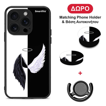 Angels Demons - iPhone 16 Pro θήκη + Δώρο Phone Holder & Βάση Αυτοκινήτου