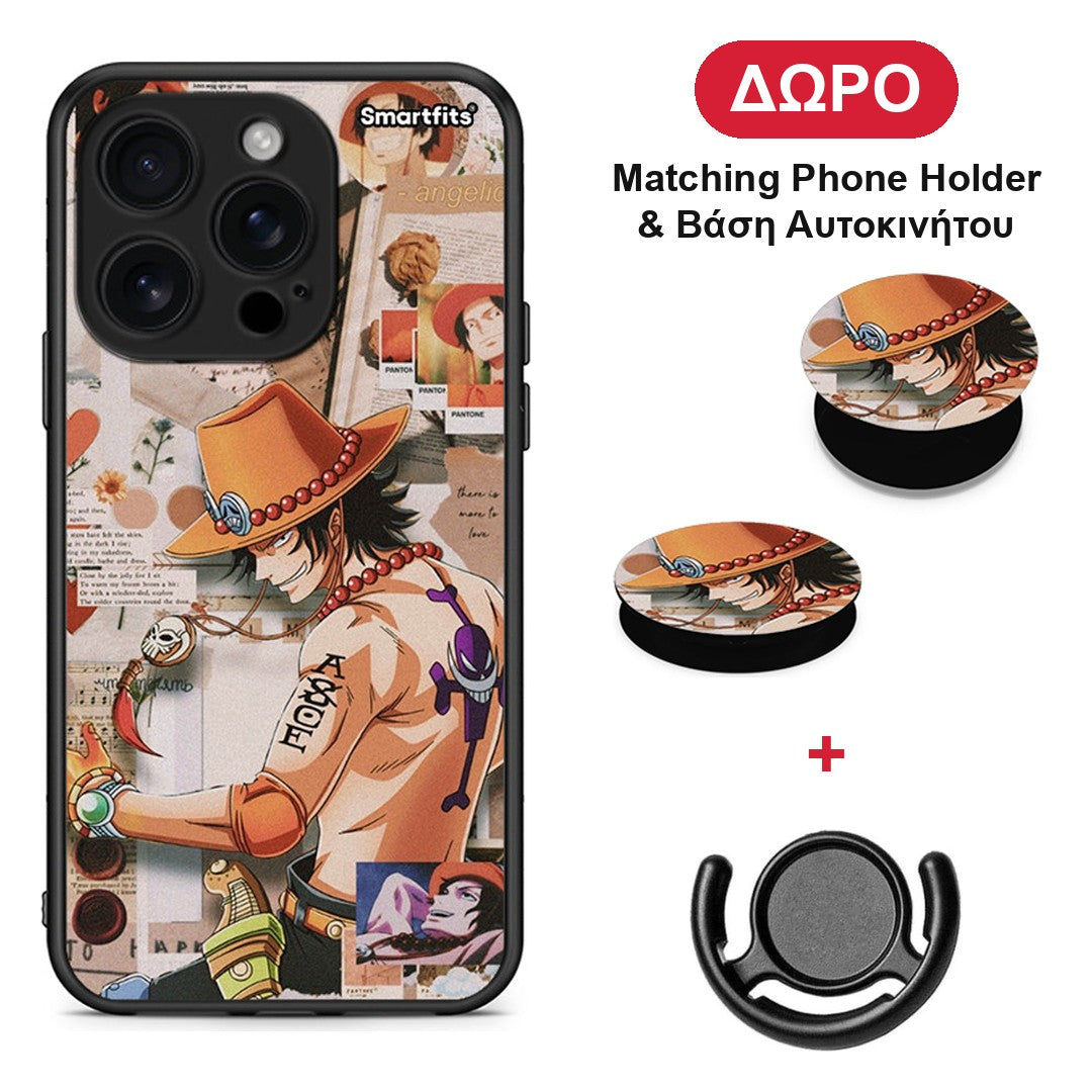 Anime Collage - iPhone 16 Pro θήκη + Δώρο Phone Holder & Βάση Αυτοκινήτου