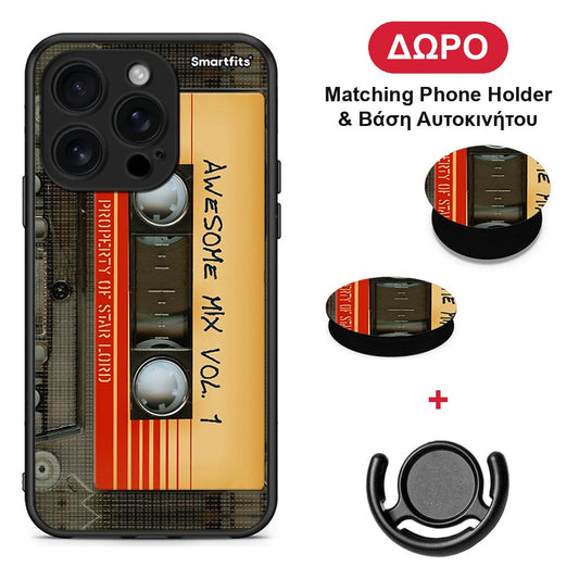 Awesome Mix - iPhone 16 Pro θήκη + Δώρο Phone Holder & Βάση Αυτοκινήτου