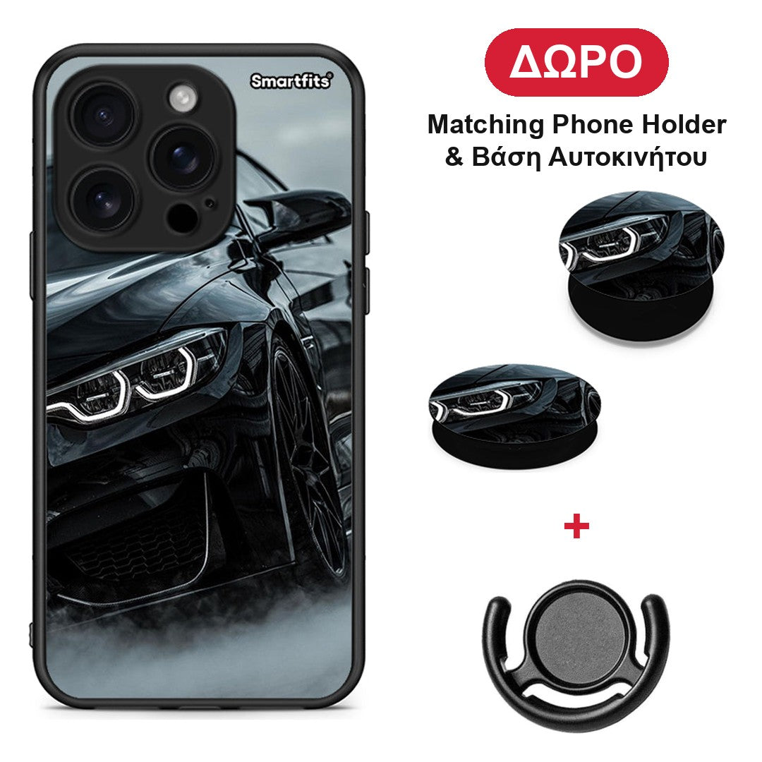 Black BMW - iPhone 16 Pro θήκη + Δώρο Phone Holder & Βάση Αυτοκινήτου