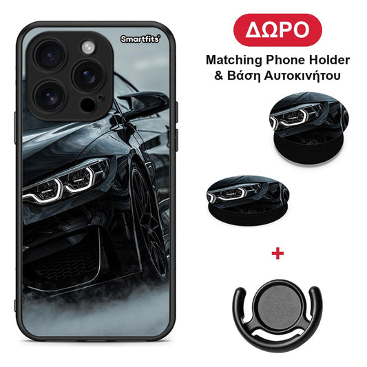Black BMW - iPhone 16 Pro θήκη + Δώρο Phone Holder & Βάση Αυτοκινήτου