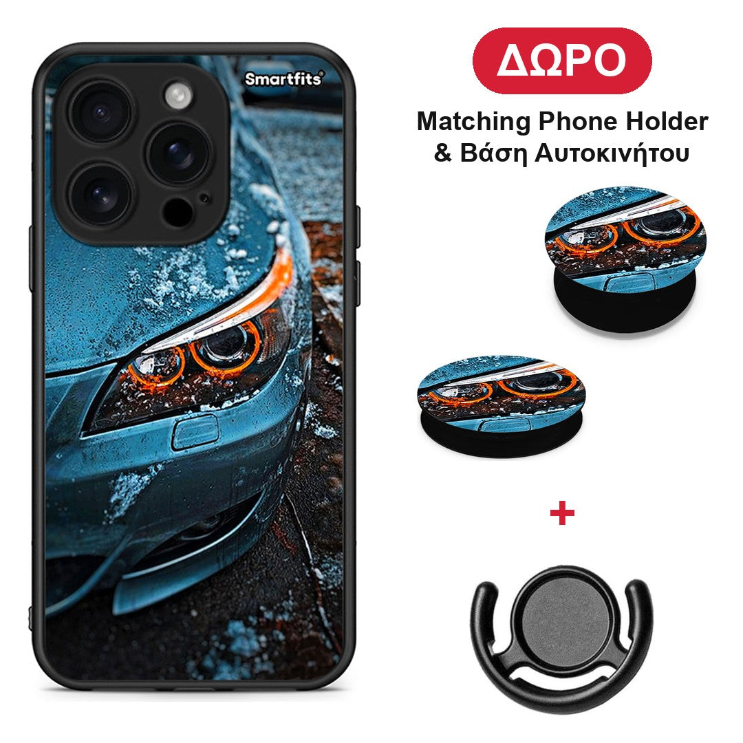 Bmw E60 - iPhone 16 Pro θήκη + Δώρο Phone Holder & Βάση Αυτοκινήτου