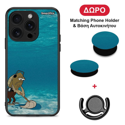 Clean The Ocean - iPhone 16 Pro θήκη + Δώρο Phone Holder & Βάση Αυτοκινήτου